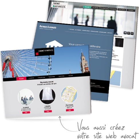 Illustration création site internet avocat