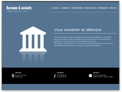 Exemple de site web avocat élégant, épuré